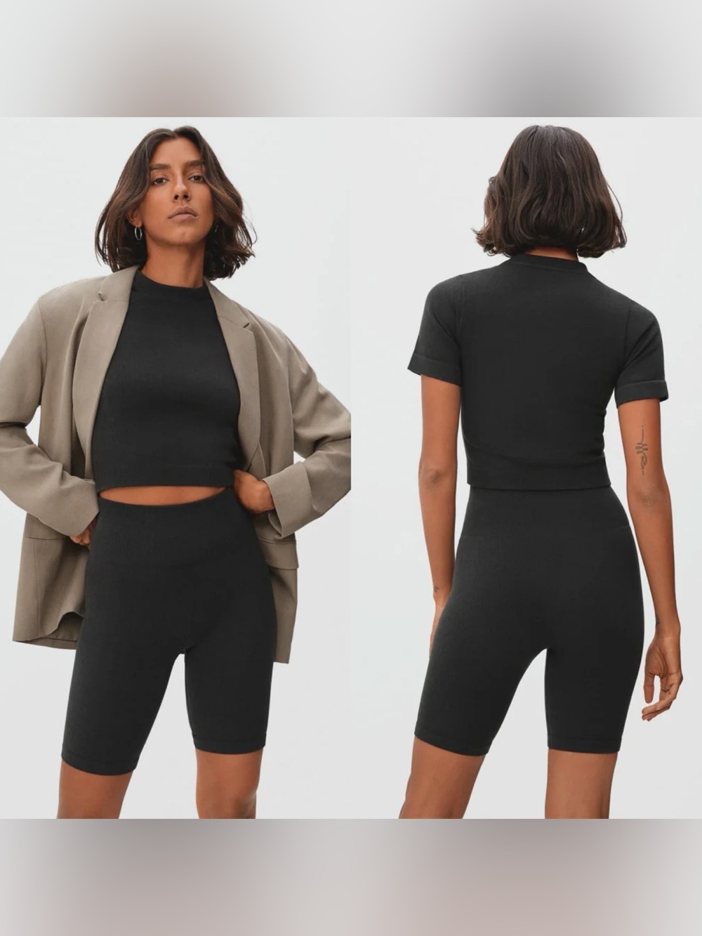 Everlane Seamless High Waisted Bike Shorts Black Size XS/S